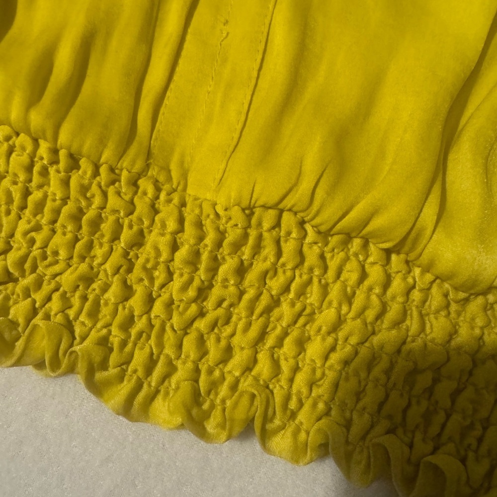 Philosophy Yellow Ruched Blouse - Picture 5 of 7